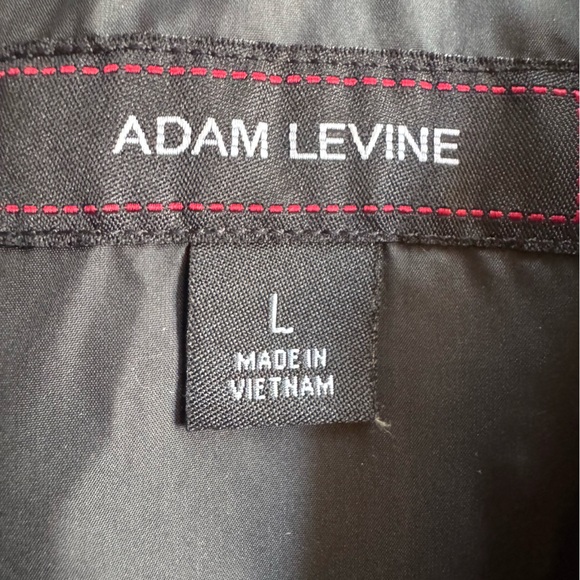 Adam Levine Mens Bomber Jacket Black with White Size L Full Zip w/Pockets - Picture 10 of 13